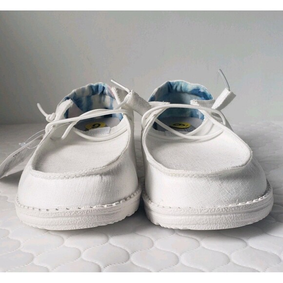 NWT Hey Dude Womens Wendy Silk Moon White Slip On Casual Shoes size 9 - Picture 3 of 9